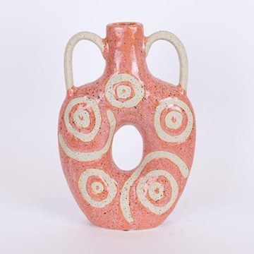 Ceramic vase 31x20,5 cm pink
