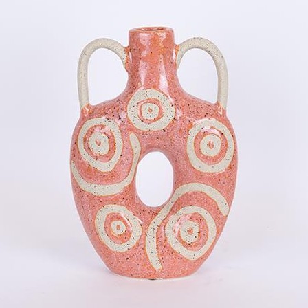 Ceramic vase 31x20,5 cm pink