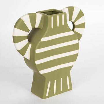 Ceramic vase 32x30,8 cm green