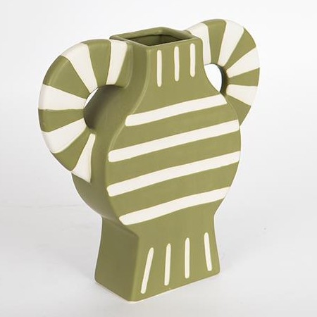 Ceramic vase 32x30,8 cm green