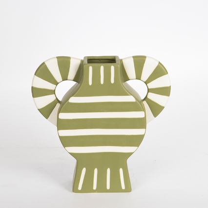 Ceramic vase 32x30,8 cm green