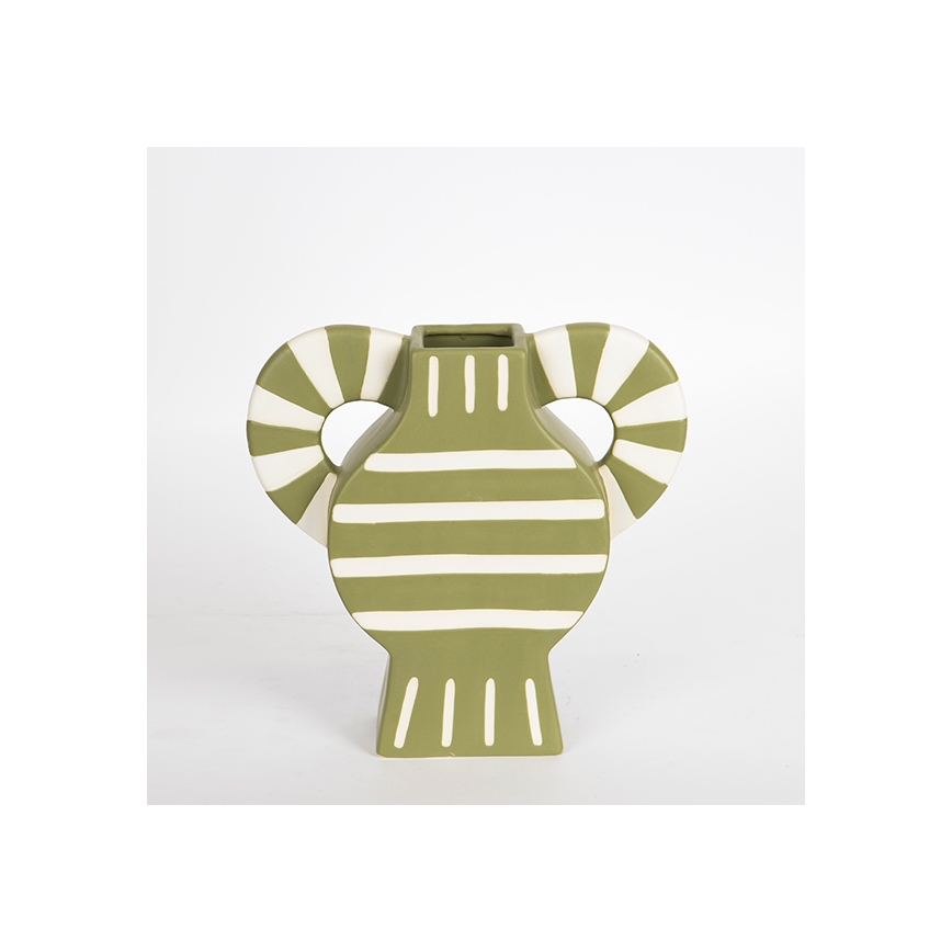 Ceramic vase 32x30,8 cm green