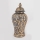 Ceramic vase 33,5x16 cm gold/grey