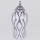 Ceramic vase 35x18,5 cm silver/white