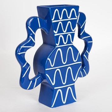Ceramic vase 37,5x35,5 cm blue