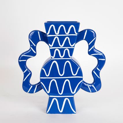 Ceramic vase 37,5x35,5 cm blue