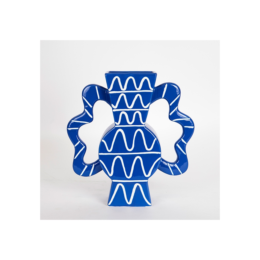 Ceramic vase 37,5x35,5 cm blue