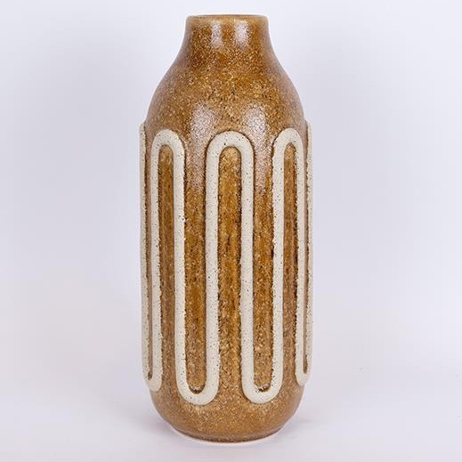 Ceramic vase 39x16,3 cm brown