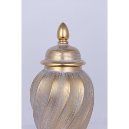 Ceramic vase 40,8x17,5 cm gold/grey