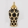 Ceramic vase 40x17,7 cm gold/black