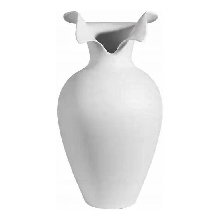 Ceramic vase 41,5x23 cm white