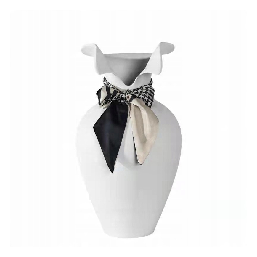 Ceramic vase 41,5x23 cm white