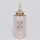 Ceramic vase 45,7x16,9 cm gold/white