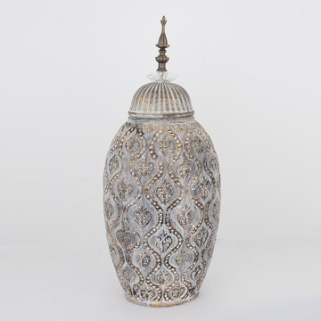 Ceramic vase 47x20,5x15,5 cm grey
