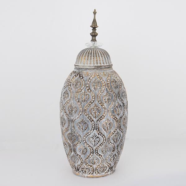 Ceramic vase 47x20,5x15,5 cm grey