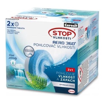 Ceresit - 2-in-1 AERO 360° Dehumidifier Tablets 2 x 450 g Waterfall Freshness
