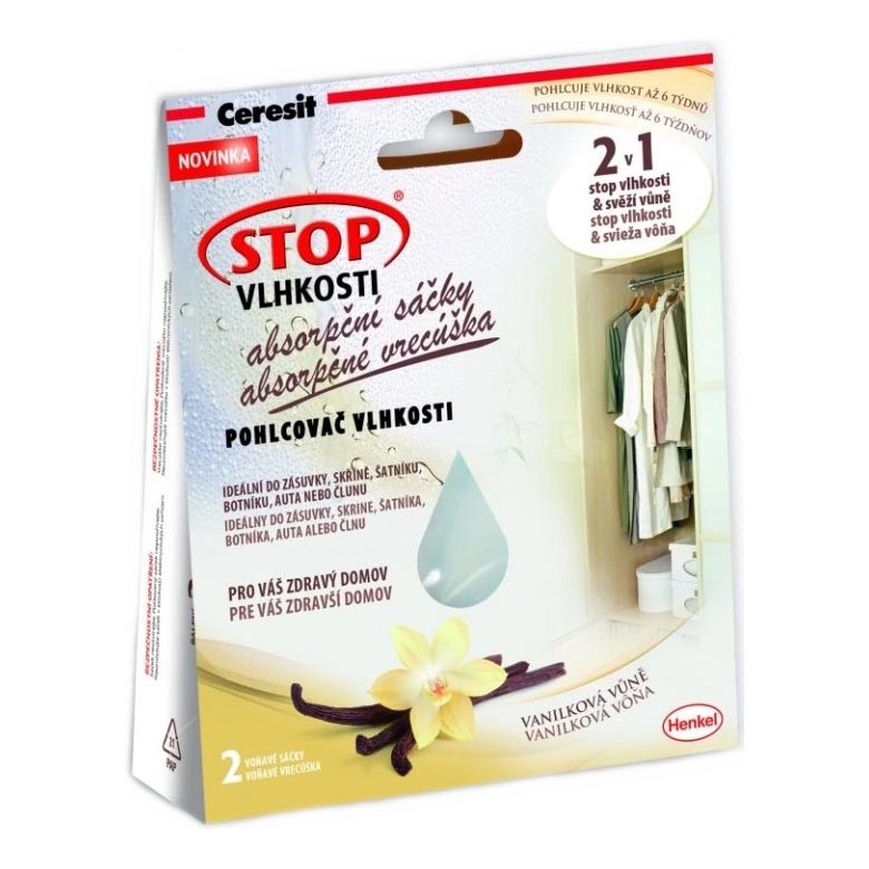 Ceresit - Moisture-absorbing sachets 2x 50 g, vanilla-scented