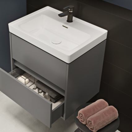 Cersanit K114-006 - Built-in washbasin CREA 44.5 x 60 cm, ceramic / glossy white