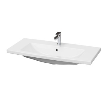 Cersanit K32-016-EX1 - COMO 45x100 cm Countertop/Wall-Mounted Washbasin, Ceramic, Gloss White