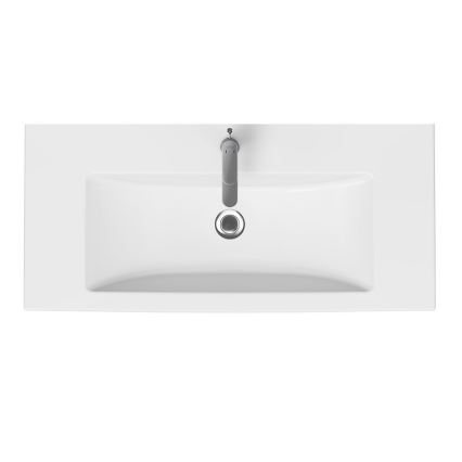 Cersanit K32-016-EX1 - COMO 45x100 cm Countertop/Wall-Mounted Washbasin, Ceramic, Gloss White