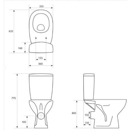 Cersanit K667-052 - Floor-standing toilet with a toilet seat ARTECO ceramics/white
