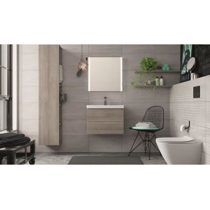 Cersanit K701-104 - Wall-hung toilet with toilet seat CITY OVAL ceramics/white