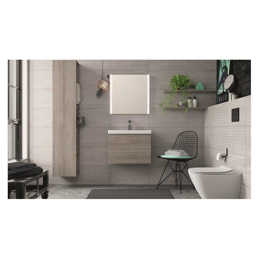 Cersanit K701-104 - Wall-hung toilet with toilet seat CITY OVAL ceramics/white