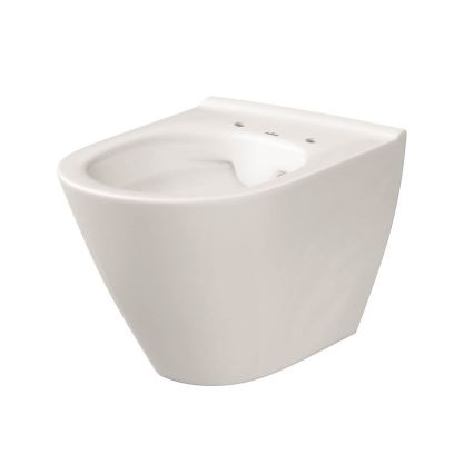 Cersanit K701-104 - Wall-hung toilet with toilet seat CITY OVAL ceramics/white