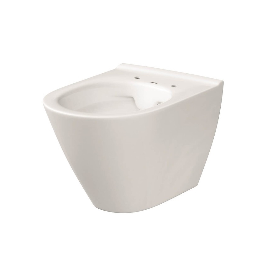Cersanit K701-104 - Wall-hung toilet with toilet seat CITY OVAL ceramics/white