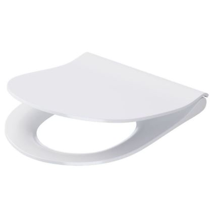 Cersanit K701-104 - Wall-hung toilet with toilet seat CITY OVAL ceramics/white