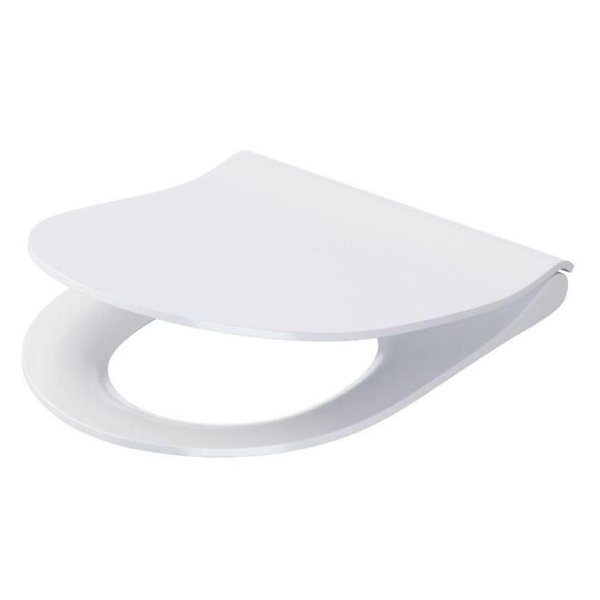 Cersanit K701-104 - Wall-hung toilet with toilet seat CITY OVAL ceramics/white