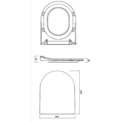 Cersanit K701-104 - Wall-hung toilet with toilet seat CITY OVAL ceramics/white