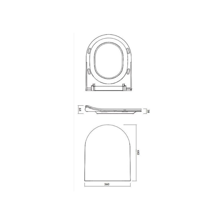 Cersanit K701-104 - Wall-hung toilet with toilet seat CITY OVAL ceramics/white