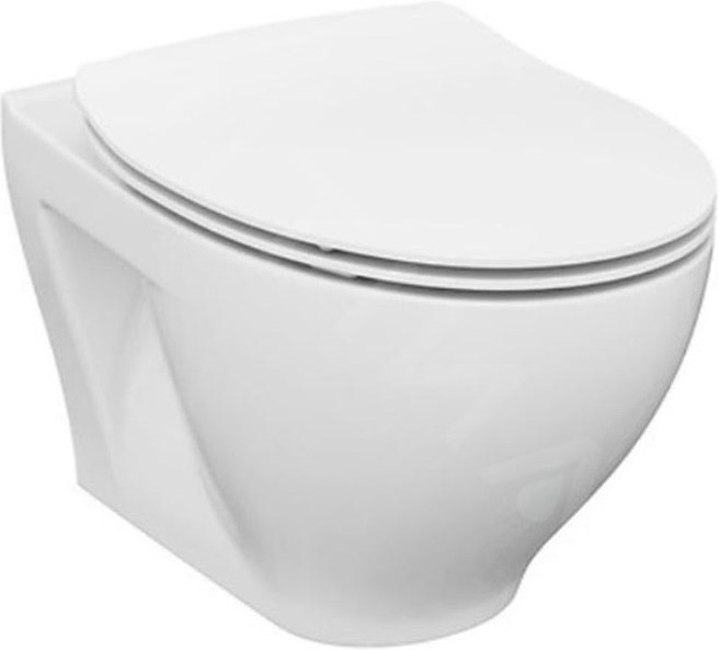 Cersanit K701-147 - Wall-hung toilet with toilet seat SAVIO ceramics/white