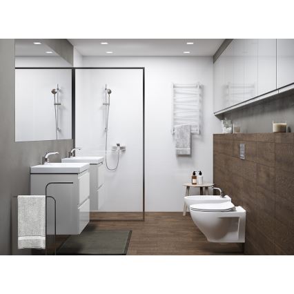 Cersanit K701-147 - Wall-hung toilet with toilet seat SAVIO ceramics/white