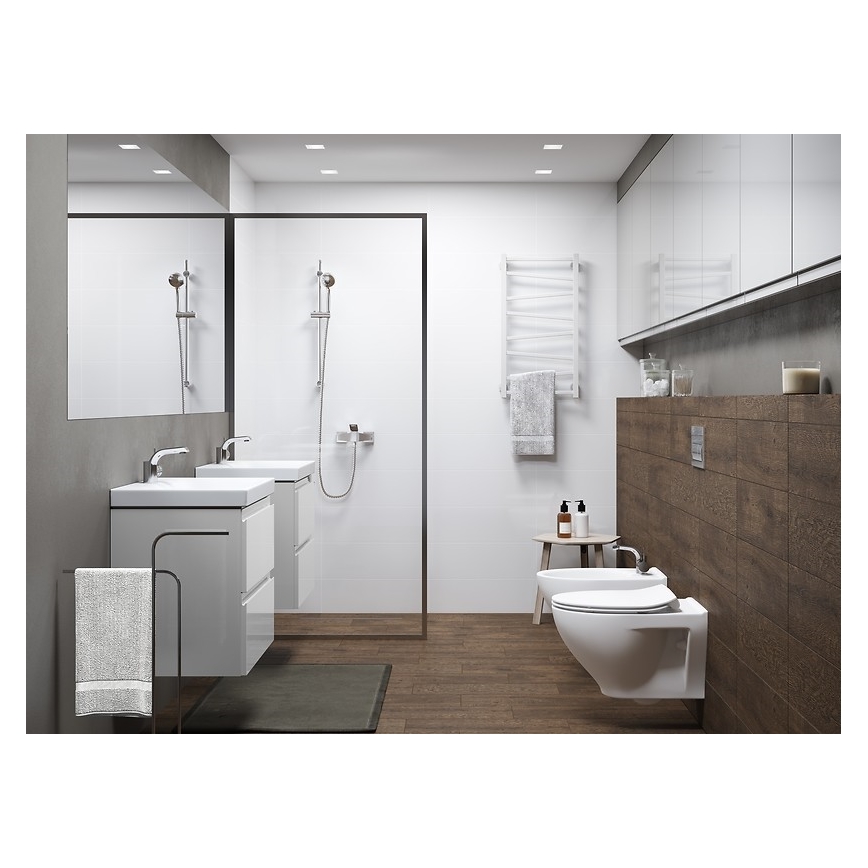 Cersanit K701-147 - Wall-hung toilet with toilet seat SAVIO ceramics/white