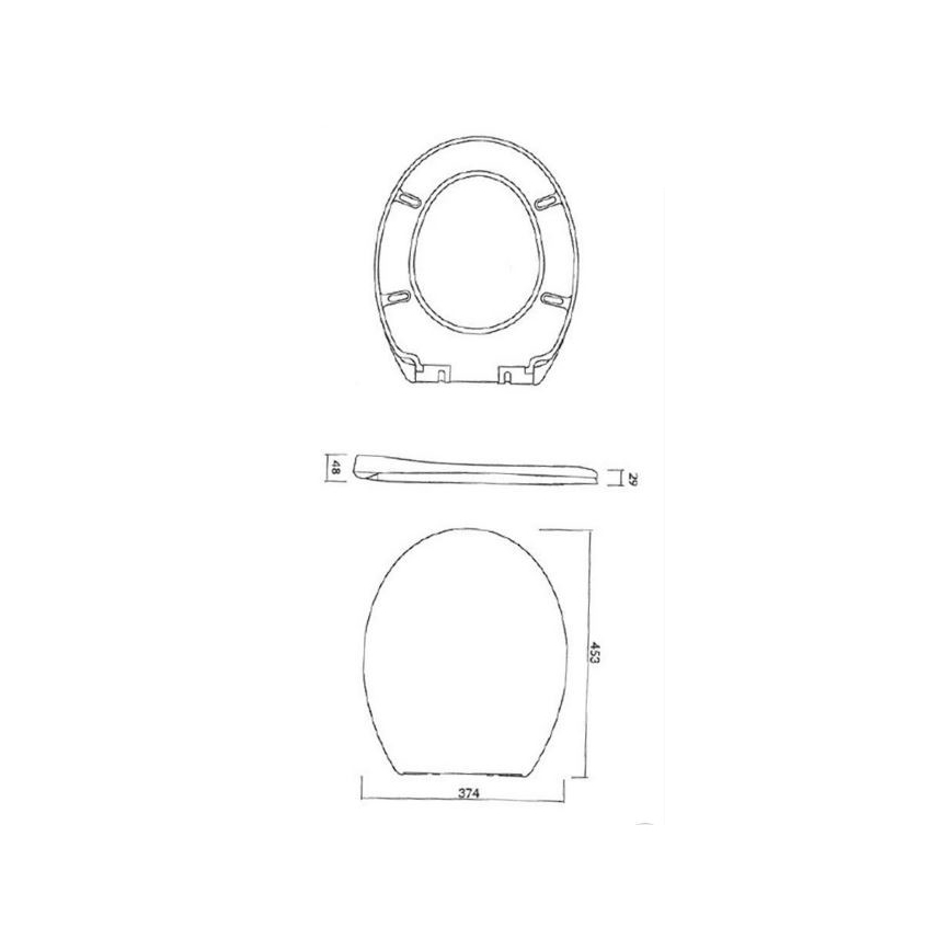 Cersanit K98-0074 - Toilet seat PRESIDENT SoftClose white