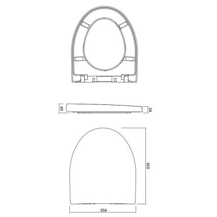Cersanit K98-0122 - PARVA SoftClose Toilet Seat, White