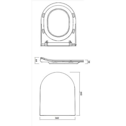 Cersanit K98-0146 - Toilet seat CITY OVAL SoftClose white