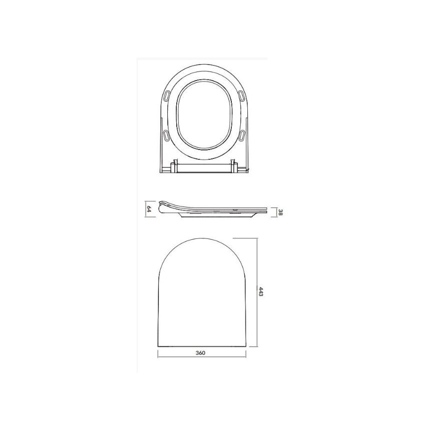 Cersanit K98-0146 - Toilet seat CITY OVAL SoftClose white