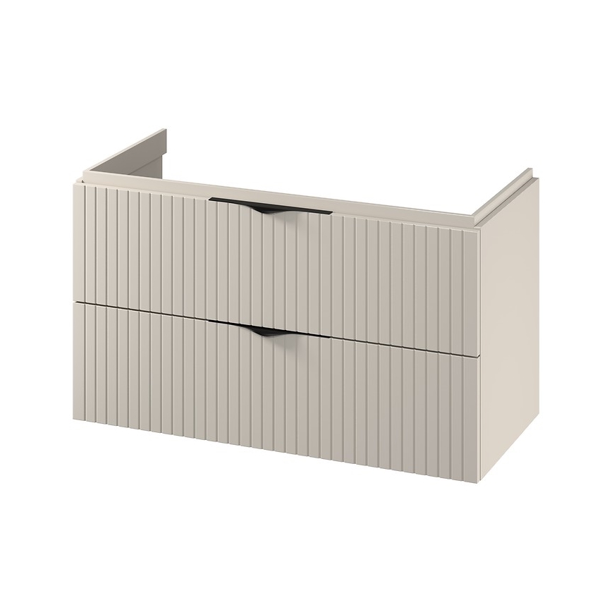 Cersanit S1015-013 - TIRSO 100x55x45 cm Wall-Mounted Under-Sink Bathroom Cabinet, Beige