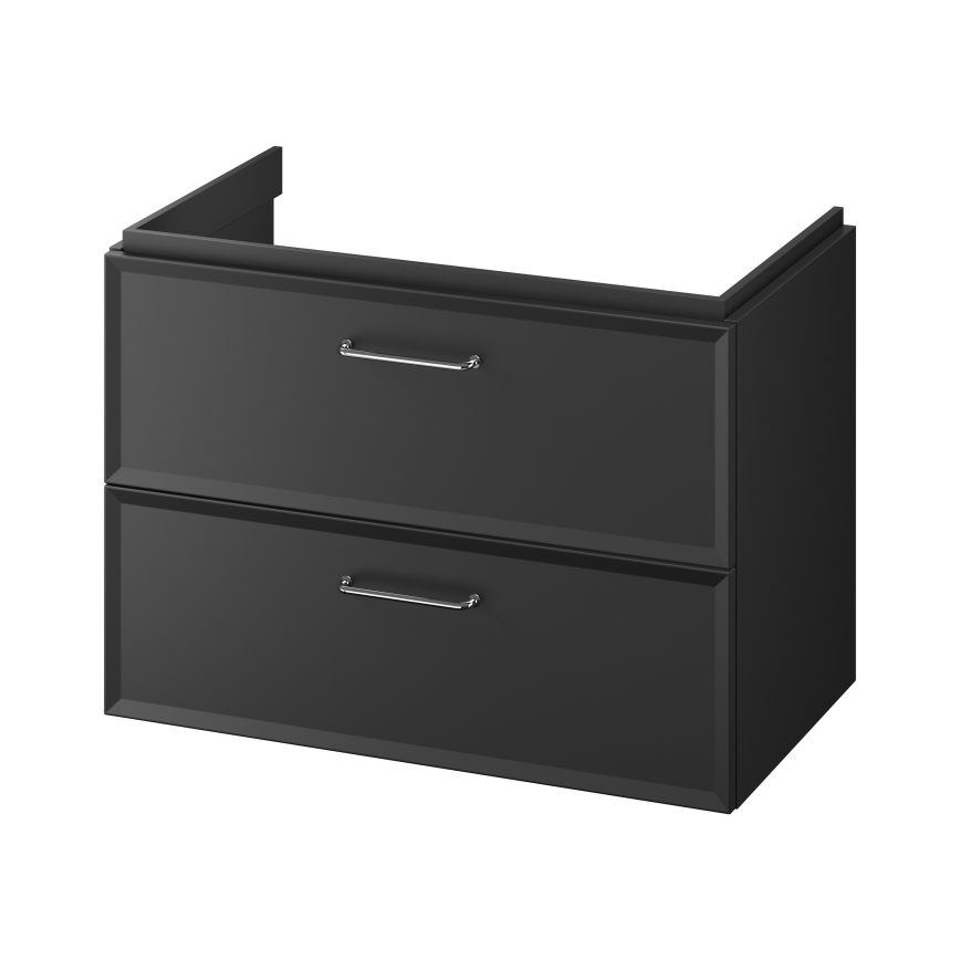 Cersanit S1017-003 - MILLE Wall-Mounted Under-Sink Bathroom Cabinet 80x55x45 cm, Black