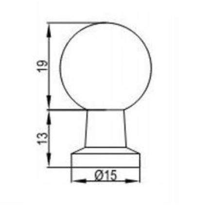 Cersanit S1021-020 - MILLE Black Furniture Handle