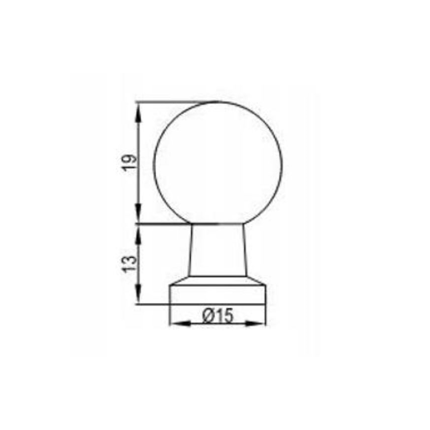 Cersanit S1021-020 - MILLE Black Furniture Handle