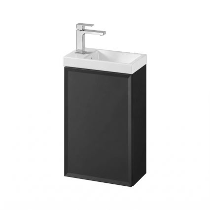 Cersanit S1022-003 - MILLE 40x22 cm Wall-Mounted Under-Sink Bathroom Cabinet, Black
