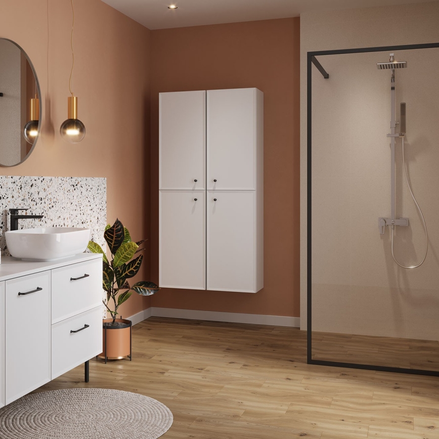 Cersanit S1022-004 - MILLE Wall-Mounted Bathroom Cabinet 40x45 cm, Matte White