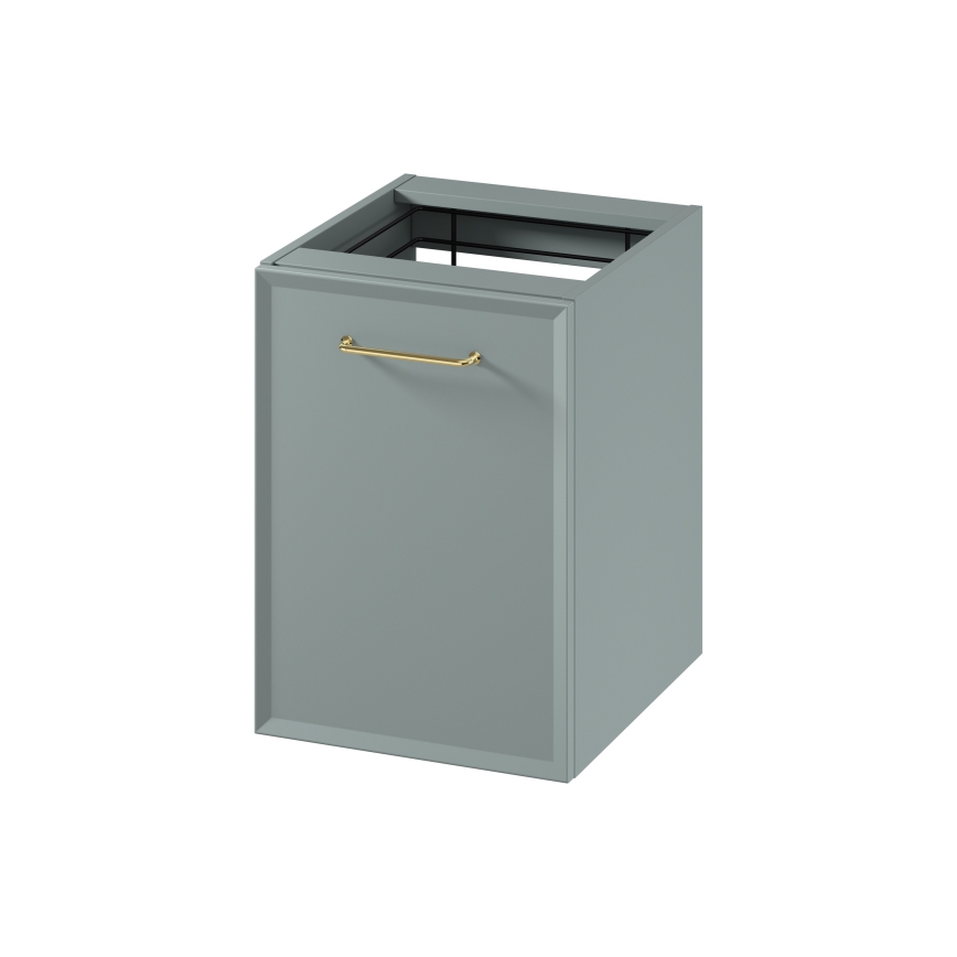 Cersanit S1022-010 - Wall-mounted bathroom cabinet with laundry hamper MILLE 40x55x45 cm mint