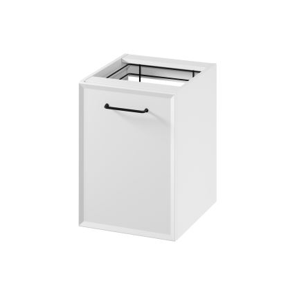 Cersanit S1022-011 - MILLE wall-mounted bathroom cabinet with built-in laundry hamper 40x55x45 cm white