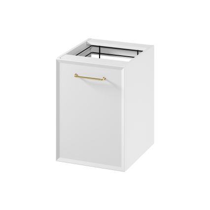 Cersanit S1022-011 - MILLE wall-mounted bathroom cabinet with built-in laundry hamper 40x55x45 cm white