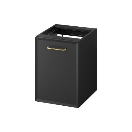 Cersanit S1022-012 - MILLE wall-hung bathroom cabinet with integrated laundry hamper 40x55x45 cm black